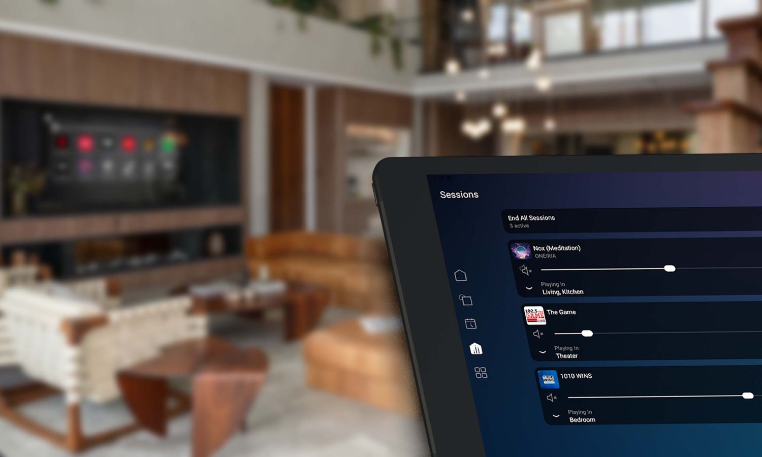 Control4 ipad interface on books