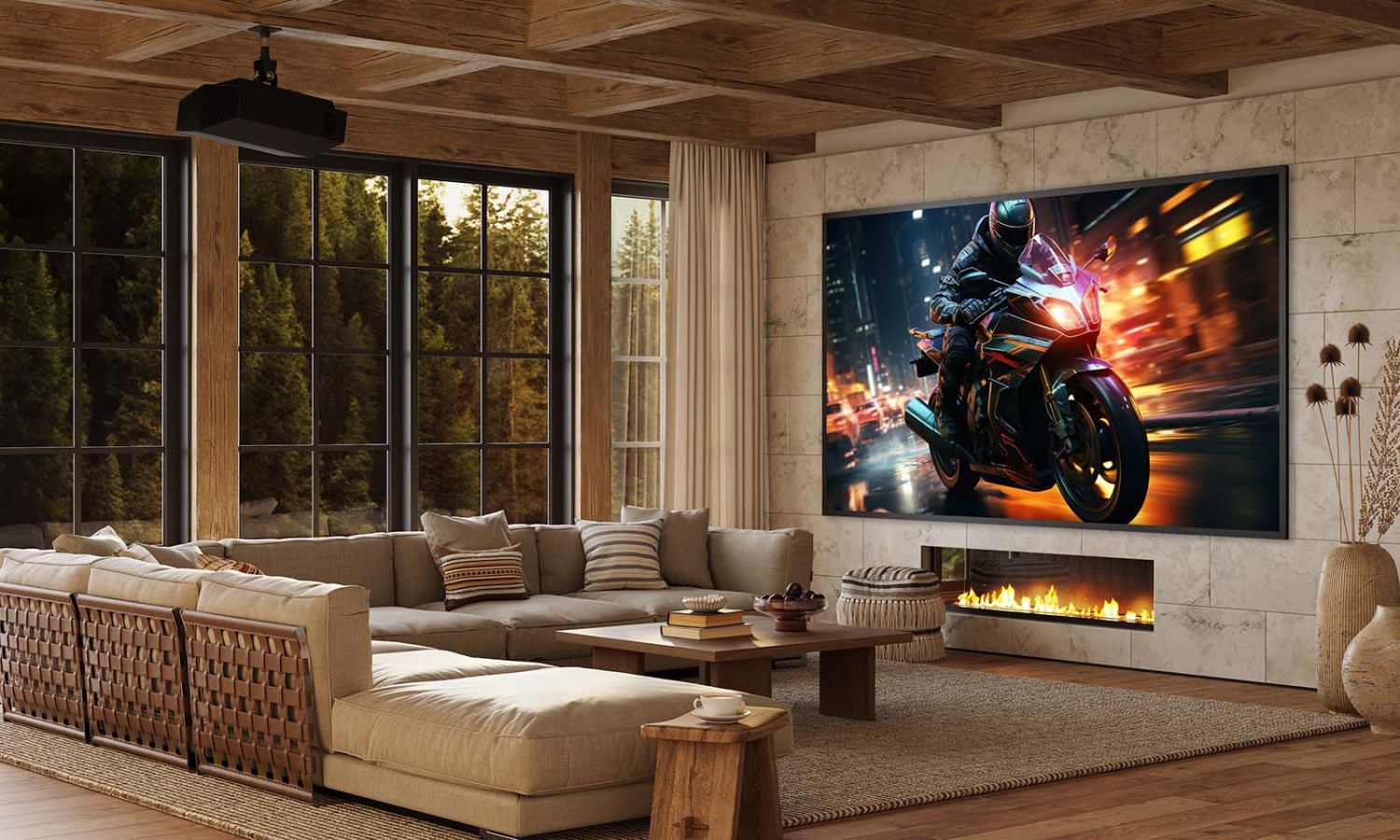 Sony ES tv on brick wall