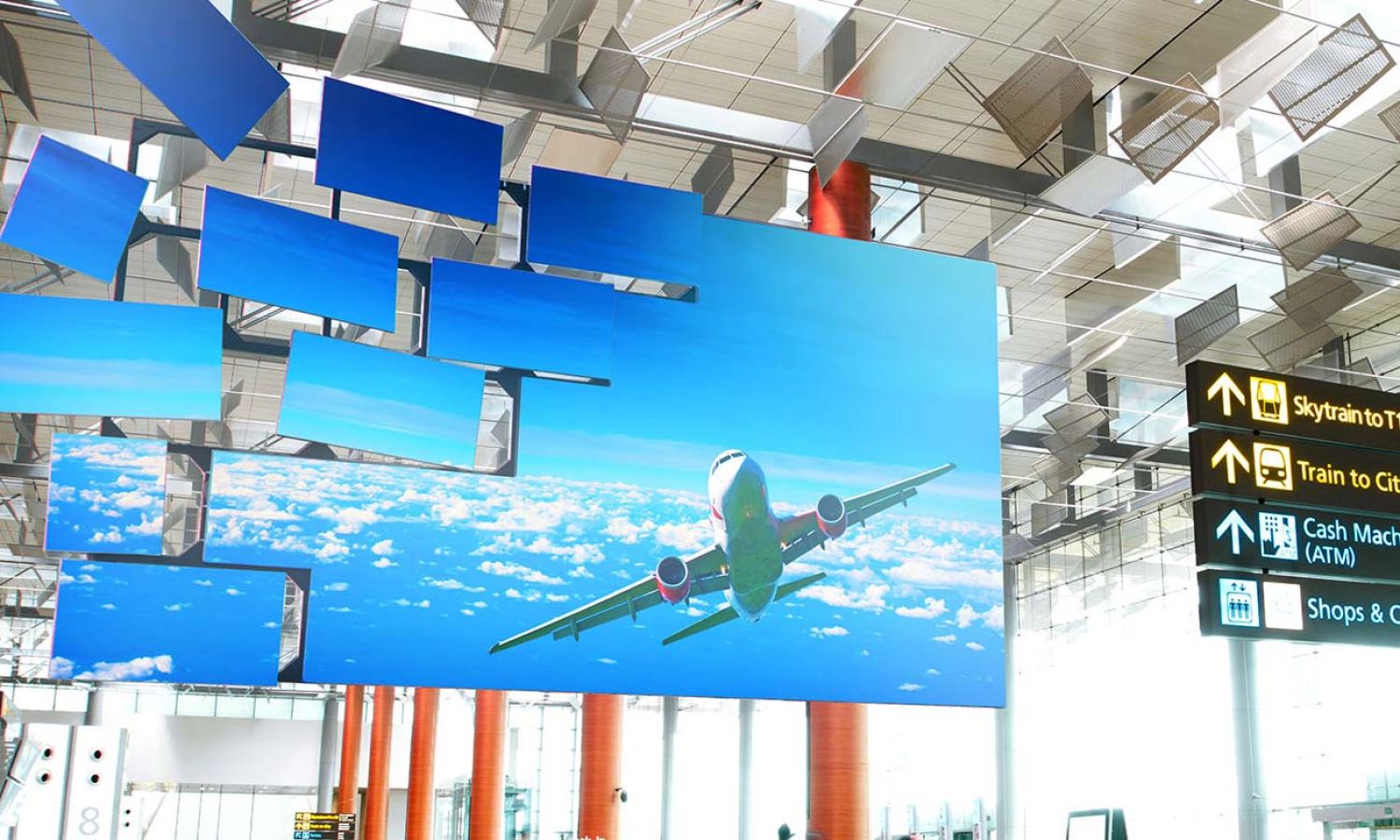 Screen Innovations, projector screen on large glass windows in bedroom